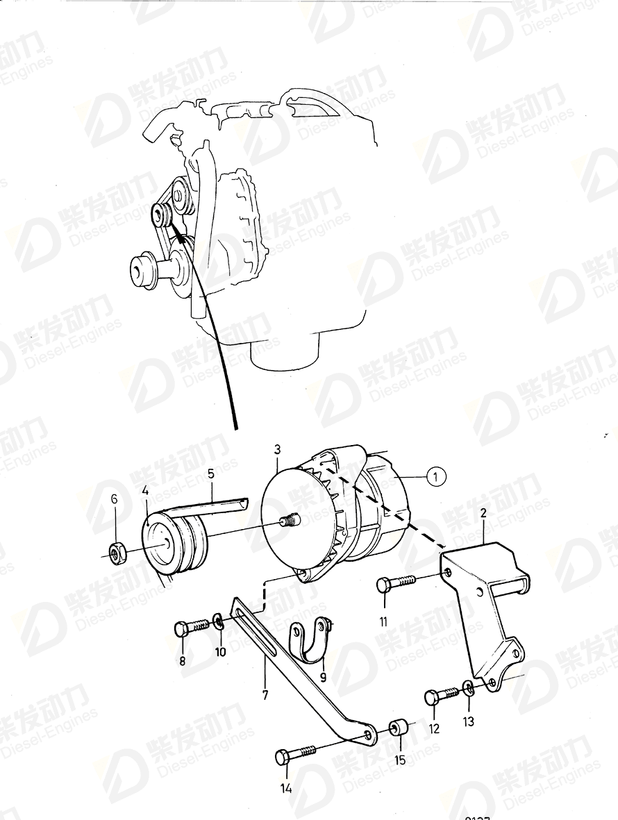 volvo penta Hexagon screw 955298 Drawing volvo penta Hexagon screw 955298 Drawing